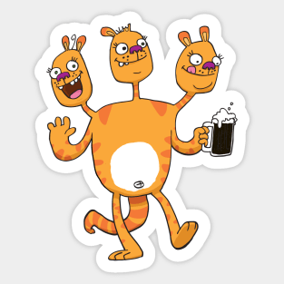 Porter Beer Monster Sticker